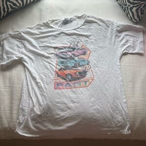 Princess Polly White and Pink Short Sleeve Tee